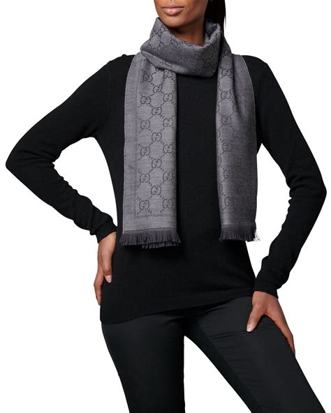 gucci black scarf women|Gucci scarf buy online.